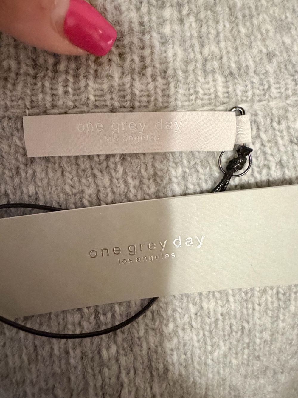One Grey Day Revolve Relaxed fit Knit Gray Long Cardigan Jacket size medium NWT - Picture 5 of 11